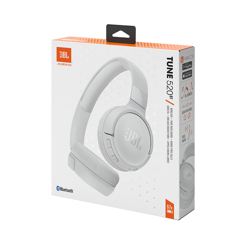 JBL JBLT520BTWHTEU 6095 Tune 520BT, White سماعات رأس وايرلس