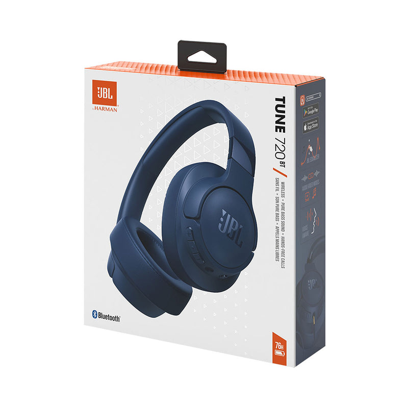 JBL JBLT720BTBLU 6102 Tune 720BT, Blue سماعات رأس وايرلس