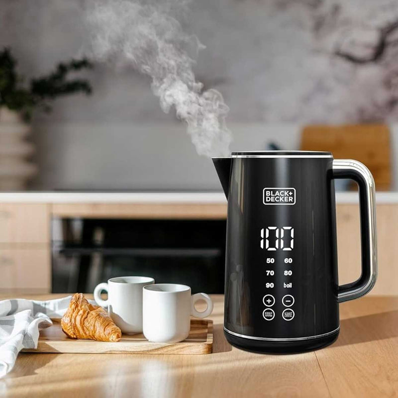 BLACK & DECKER JCD200-B5 Touch Screen Digital Kettle  غلاية رقمية 6 اعدادات مسبقة لدرجة الحرارة