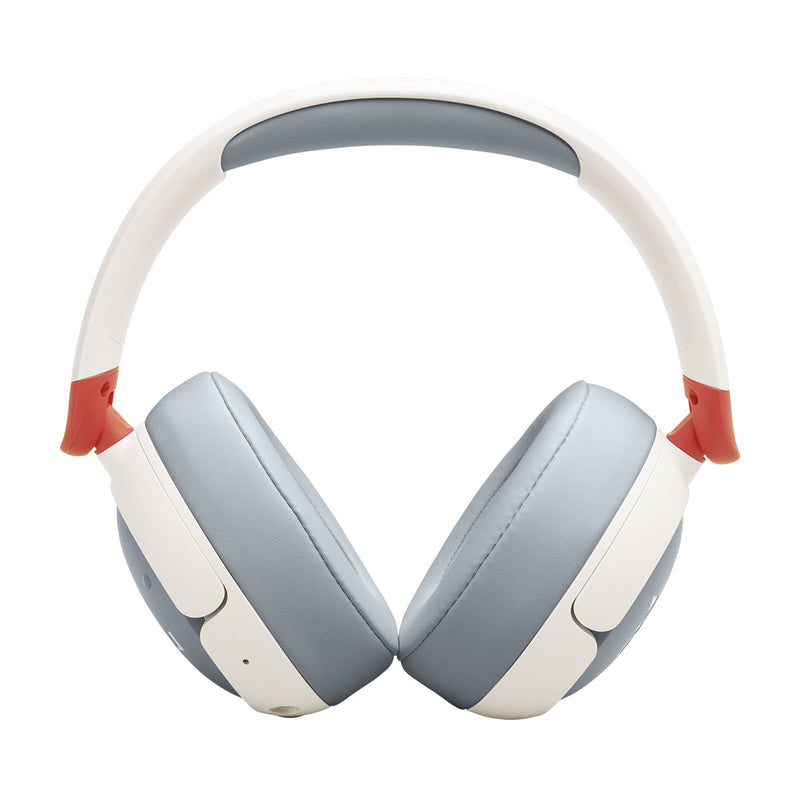 JBL JBLJR470NCWHT 7302 JUNIOR 470NC Wireless Over-Ear Noise Cancelling Kids Headphones, White سماعات رأس لاسلكية مع خاصية الغاء الضوضاء