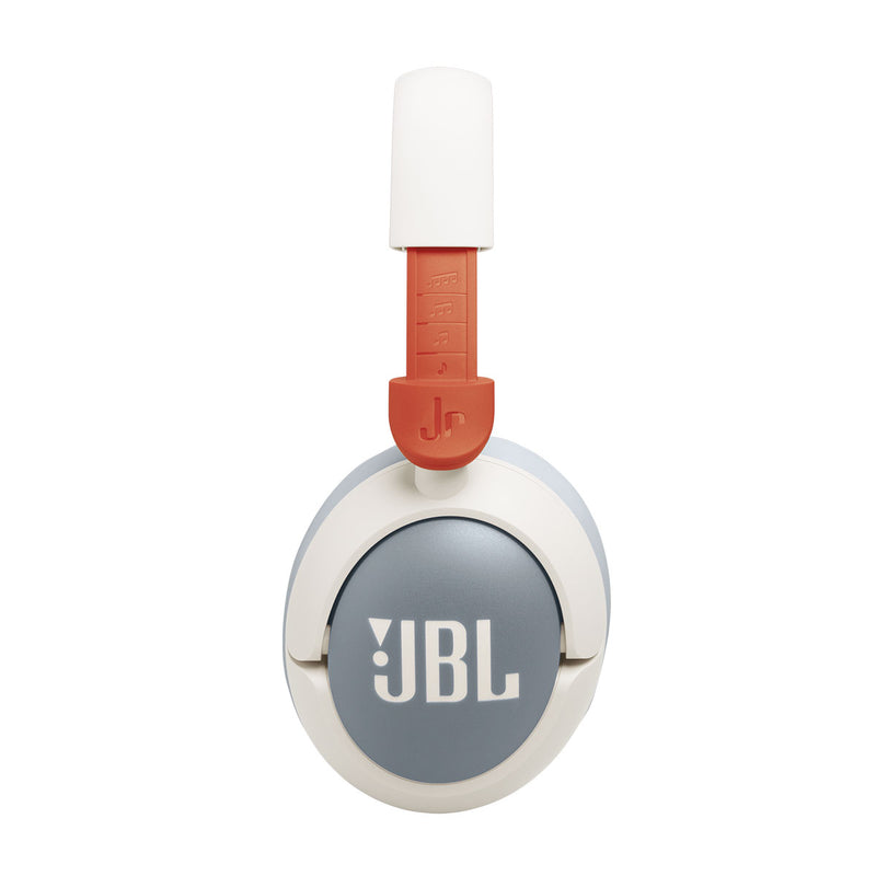 JBL JBLJR470NCWHT 7302 JUNIOR 470NC Wireless Over-Ear Noise Cancelling Kids Headphones, White سماعات رأس لاسلكية مع خاصية الغاء الضوضاء