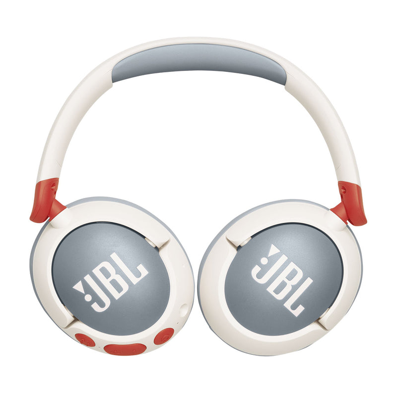 JBL JBLJR470NCWHT 7302 JUNIOR 470NC Wireless Over-Ear Noise Cancelling Kids Headphones, White سماعات رأس لاسلكية مع خاصية الغاء الضوضاء