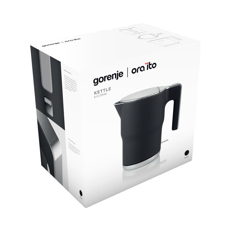 GORENJE K15ORAB Electric kettle, Black غلاية كهربائية جورنجي