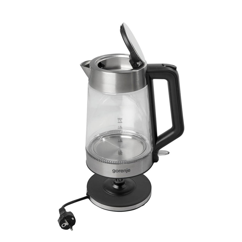GORENJE K17GED 1.7L Electric Kettle Large Capacity, Silver غلاية كهربائية ذات سعة كبيرة جورنجي