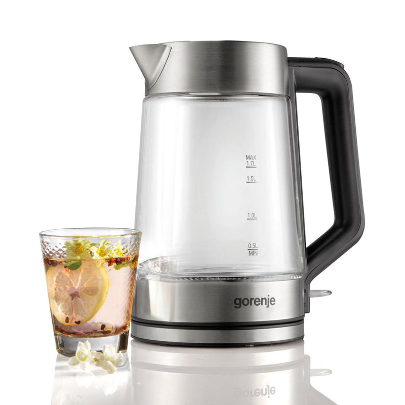 GORENJE K17GED 1.7L Electric Kettle Large Capacity, Silver غلاية كهربائية ذات سعة كبيرة جورنجي