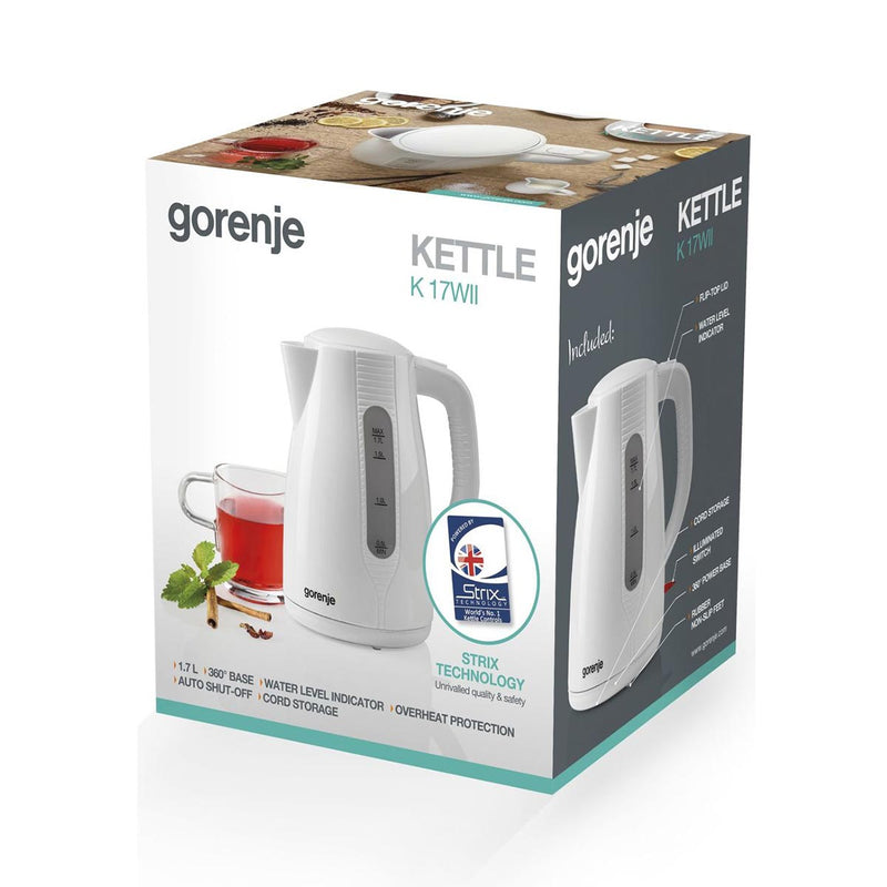 GORENJE K17WII Electric kettle, White غلاية كهربائية جورنجي