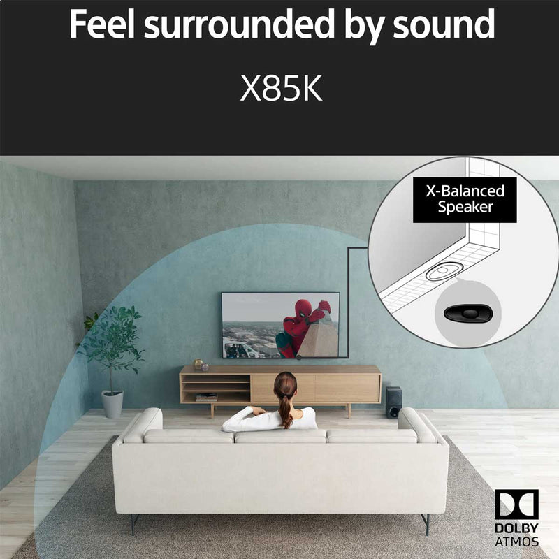 SONY KD-85X85K | 4K Ultra HD | High Dynamic Range (HDR) | Smart TV (Google TV)