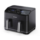 SHARP KF-DF80RT-K3 8L Double Basket Air Fryer, Black مقلاة هوائية مزدوجة السلة شارب