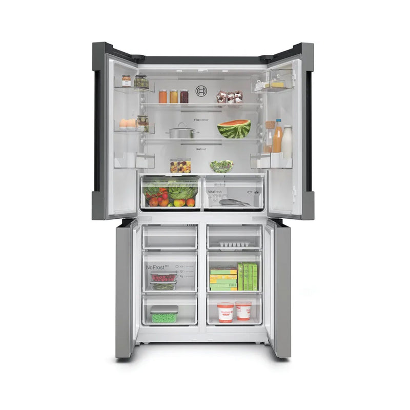 BOSCH KFN96VPEA Series 4 French Door Bottom freezer, multi door 183 x 90.5 cm, Stainless steel (with anti-fingerprint)