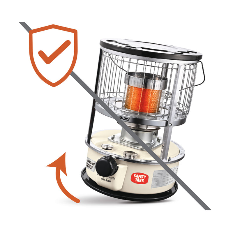 NEWAL KHT-3100/04 Kerosen Heater, White مدفئة نوال