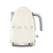 SMEG KLF03CREU Electric Kettle 50's Style Aesthetic, Cream غلاية