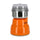 KRYPTON KNCG6201 Coffee Grinder | Stainless Steel Jar & Blades | Detachable Bowl, 80 G, 200 W, Orange مطحنة كريبتون