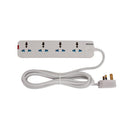 KRYPTON KNES5078 Universal Type Extension Socket, White سيار كهربائي كريبتون