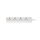 KRYPTON KNES5078 Universal Type Extension Socket, White سيار كهربائي كريبتون
