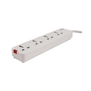 KRYPTON KNES5078 Universal Type Extension Socket, White سيار كهربائي كريبتون
