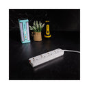 KRYPTON KNES5078 Universal Type Extension Socket, White سيار كهربائي كريبتون