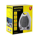 KRYPTON KNFH6360 Fan Heater with 2 Heating Powers, White مروحة تدفئة كريبتون