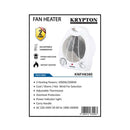KRYPTON KNFH6360 Fan Heater with 2 Heating Powers, White مروحة تدفئة كريبتون