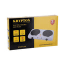 KRYPTON KNHP5306 Electric Double Hot Plate 2000 W, White هيتر كهربائي كريبتون