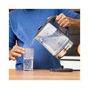 KRYPTON KNK6221 Glass Electric Kettle 2 L, Black غلاية2 لتر كريبتون