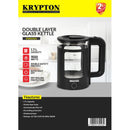 KRYPTON KNK6688 Double Layer Kettle 1.7 L, Black