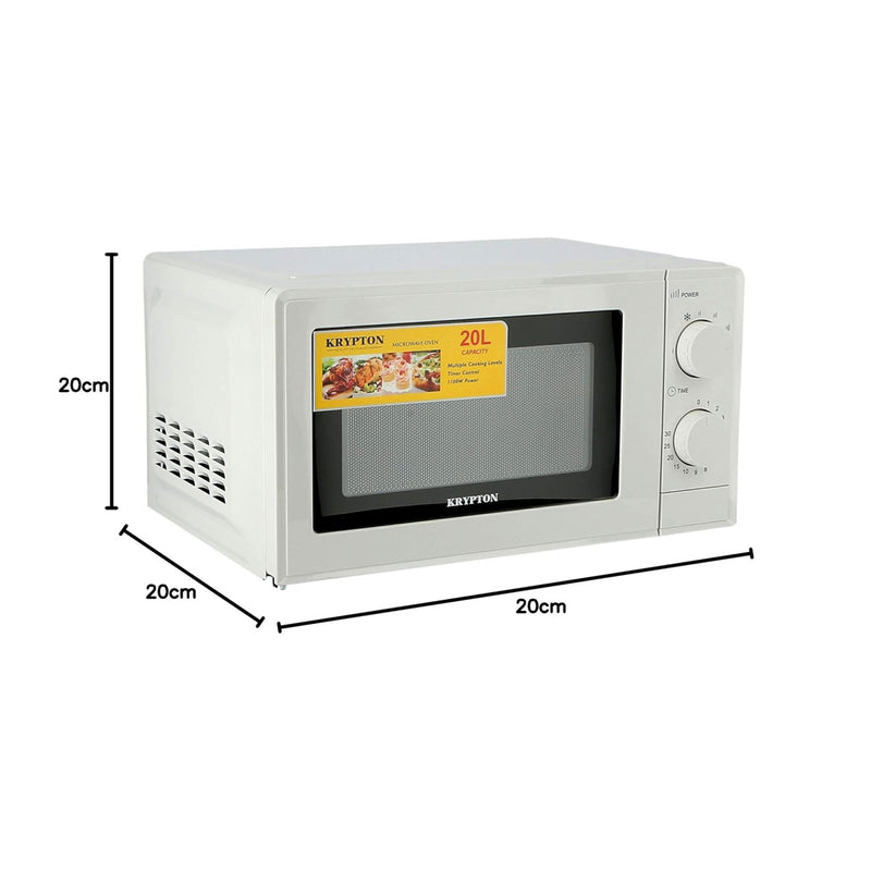 KRYPTON KNMO6196 Convection Type Microwave 20 L, White مايكرويف كربتون