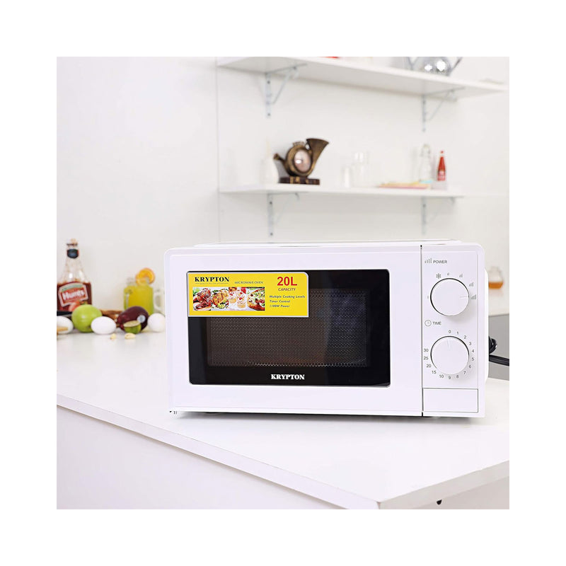KRYPTON KNMO6196 Convection Type Microwave 20 L, White مايكرويف كربتون
