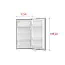 SHINON SH-KS92R Single Door Refrigerator 91 L, Silver ثلاجة 91 لتر شينون