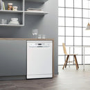 ARISTON LFO 3P31 WL Dishwasher, Inverter Motor Third Extraflexible Basket, White غسالة صحون اريستون