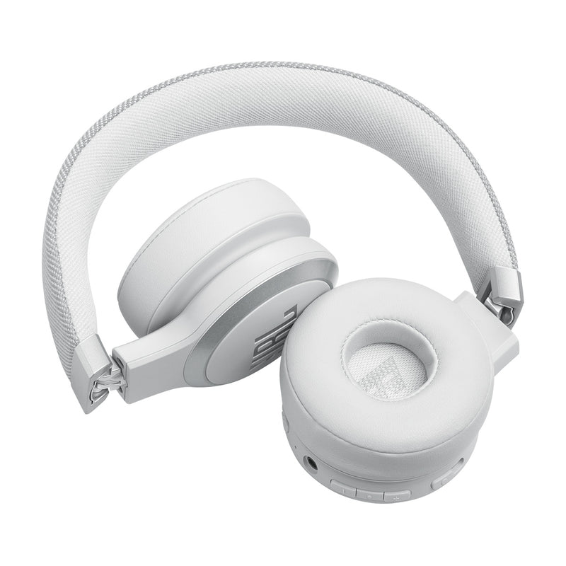 JBL JBLLIVE670NCWHT 6149 Live 670NC Wireless On-Ear Headphones, White سماعات رأس مع خاصية الغاء الضوضاء