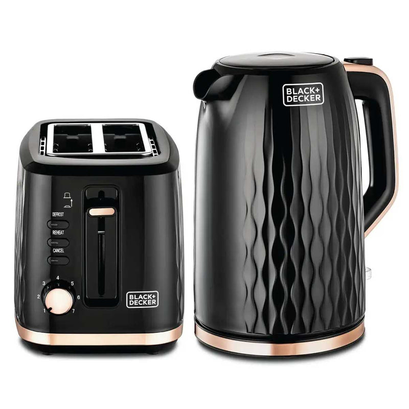 BLACK & DECKER 369 , MBF90-B5 Electric Kettle With Bread Toaster Breakfast Set غلاية كهربائية ومحمصة