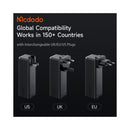 MCDODO MC-3181 3-in-1 Power Bank with Digital Display and interchangeable plugs, Black