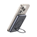 MCDODO MC-8361 Magnetic Metal Power Bank with built-in rotating ring holder 20 W, Black