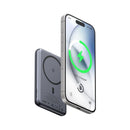 MCDODO MC-8361 Magnetic Metal Power Bank with built-in rotating ring holder 20 W, Black