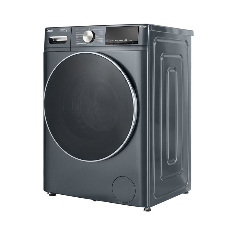 DENKA MWM-12DGFL Front Load Washer Dryer Combo 12kg, Dark Grey +IST-2400PB  هدية