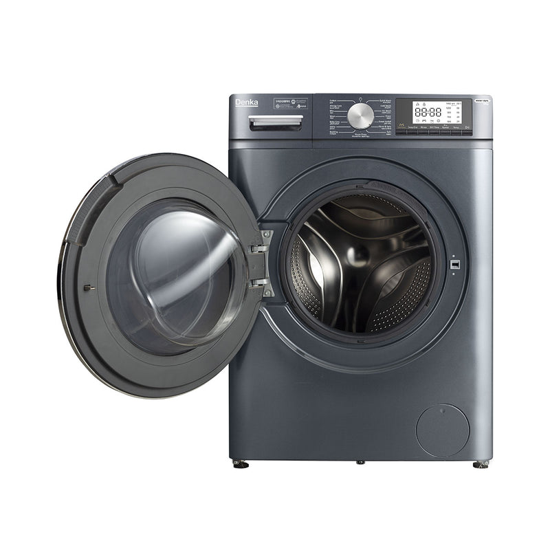 DENKA MWM-12GFL Front Load Washer 12kg, Dark Grey + IST-2400PB  هدية