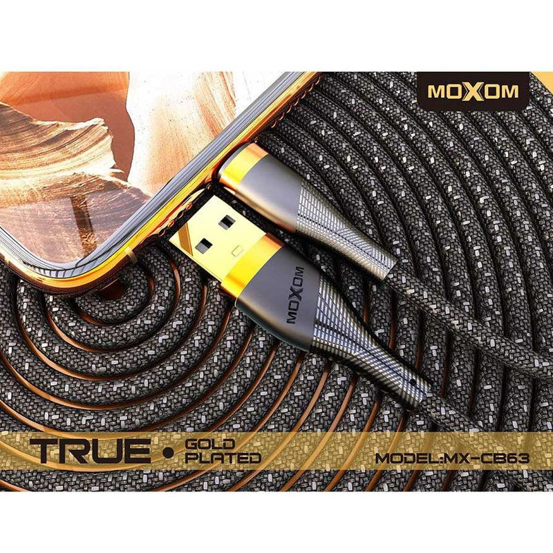 كابل تايب سي Moxom MX-CB63 Type-C Cable 1.2 M, Black