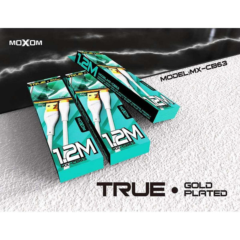 كابل تايب سي Moxom MX-CB63 Type-C Cable 1.2 M, Black