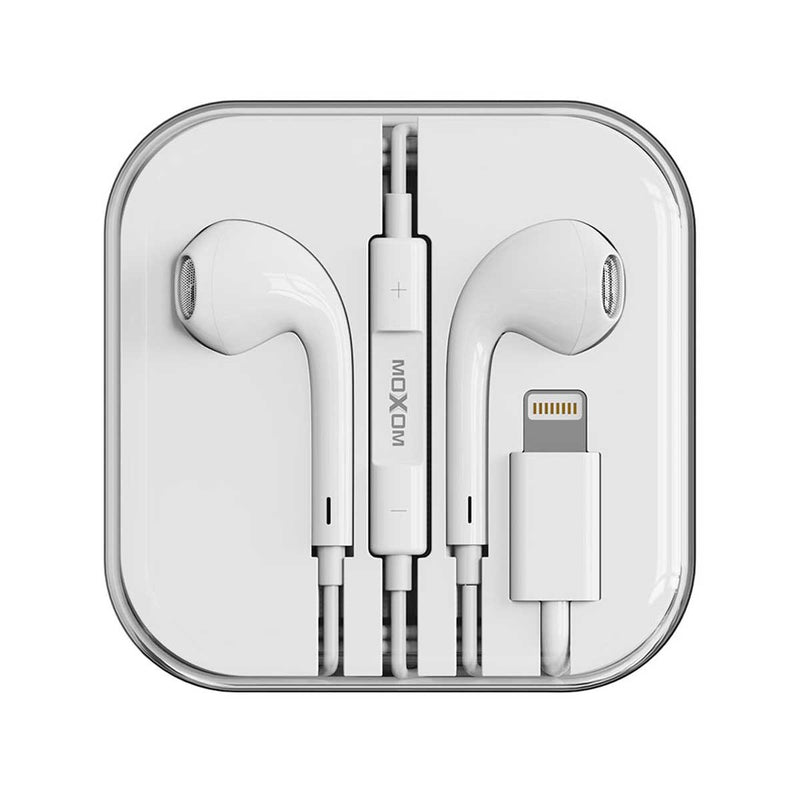 سماعة سلكية MOXOM MX-EP49 Wired Stereo Earphones 1.2m, White