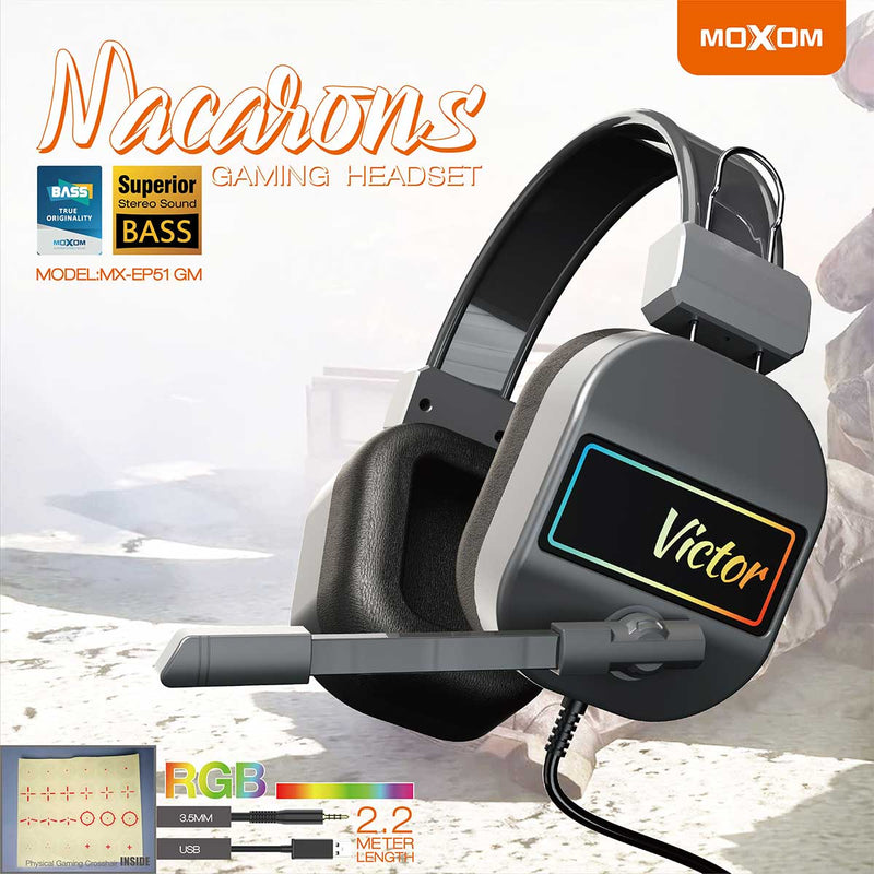 MOXOM MX-EP51 GM, Wired Game Headphone 3D Surround Sound