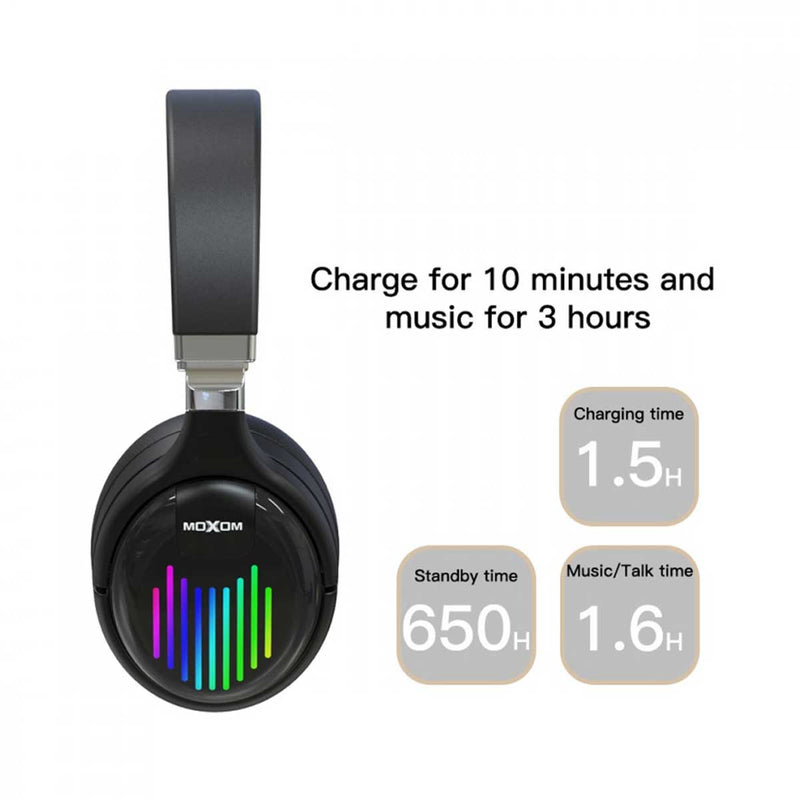 MOXOM MX-WL14 Wireless Foldable Headphones Black