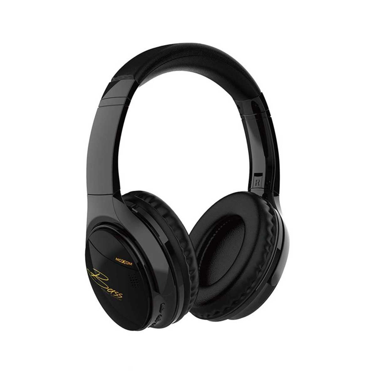 MOXOM MX WL40 Over Ear Wireless Bluetooth Headphone Black