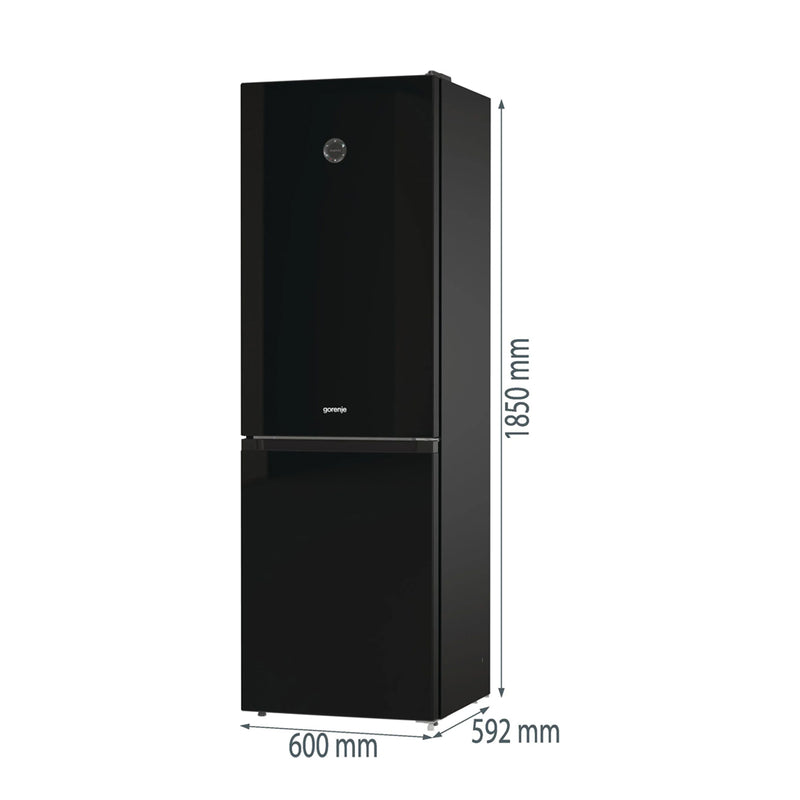 GORENJE NRK6192SYBK Built-in Upright Freezer, Black فريزر رأسي مدمج جورنج