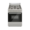 ORANGE OFS-60I-GO Freestanding Gas Cooker 4 Burner, Silver