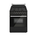 ORANGE OFS-60MB-GO Freestanding Gas Cooker 4 Burner, Black