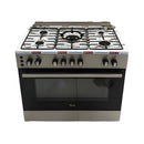 ORANGE OFS-90I-GO Freestanding Gas Cooker 5 Burner, Silver