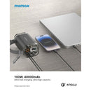 MOMAX PB03E iPowerstone Mini 40000mAh 100W PPS, Space Grey شاحن موماكس