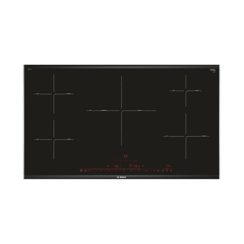 BOSCH PIV975DC1E 8 Induction Hob 90cm Black, Surface Mount with Frame - طباخ حث بوش مدمج