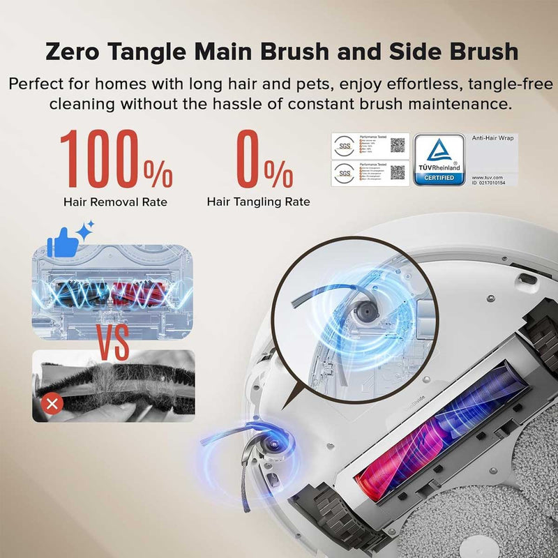 ROBOROCK Qrevo CurvX Robot Vacuum, 18500Pa Suction, Multifunctional Dock 3.0  مكنسة ربوروك روبوت