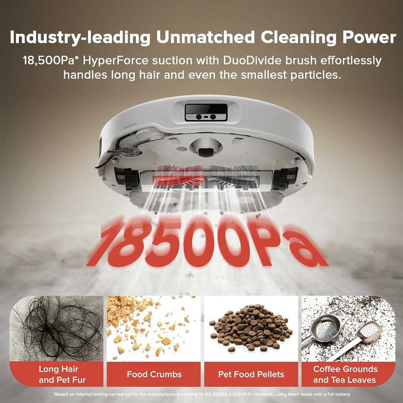 ROBOROCK Qrevo CurvX Robot Vacuum, 18500Pa Suction, Multifunctional Dock 3.0  مكنسة ربوروك روبوت
